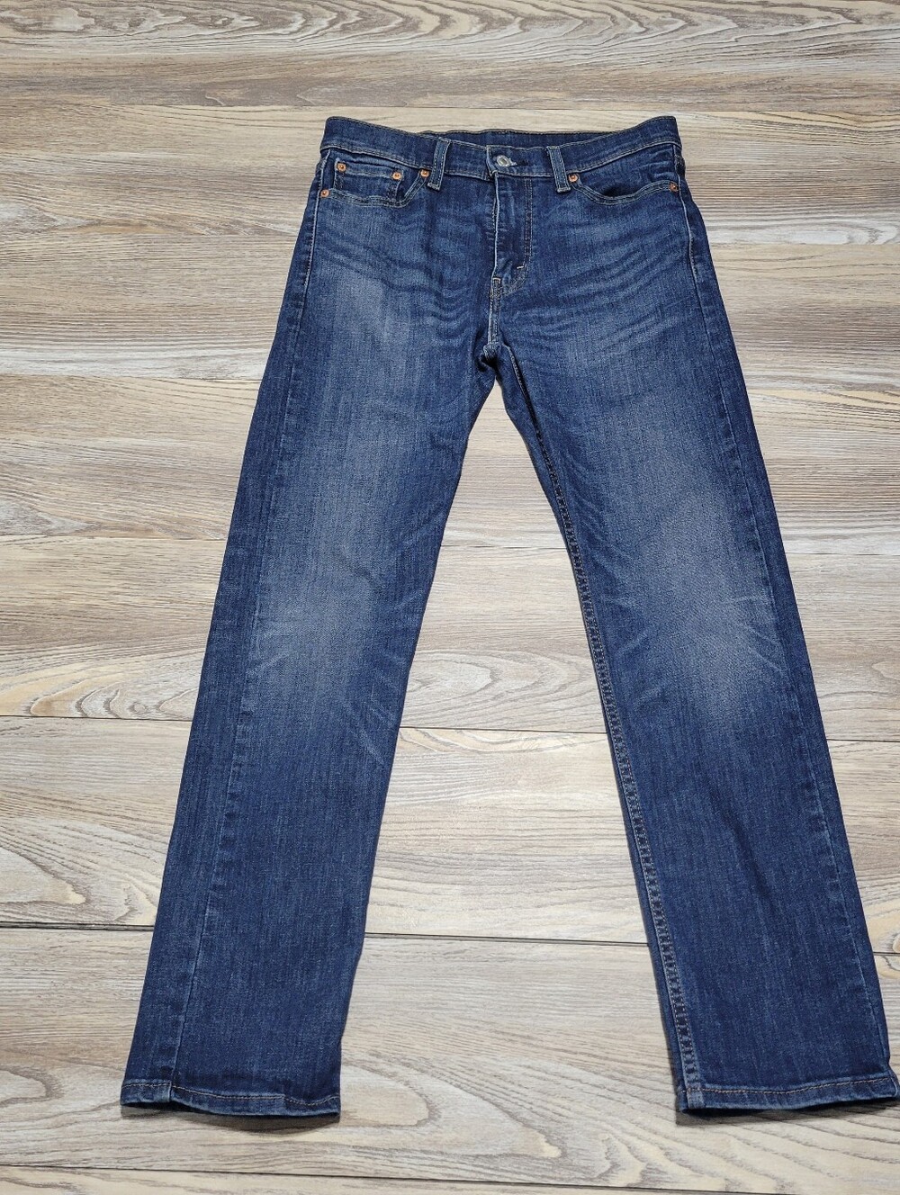 Levis Style 513 Straight Leg Denim Jeans Mens Size 30 X 30 Blue - Picture 5 of 8